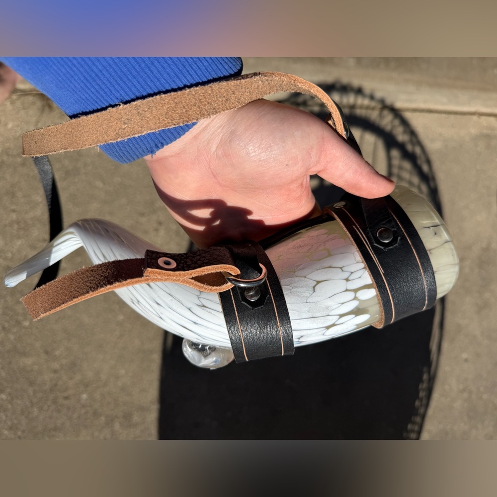 Ohio Renaissance Festival Hand Blown Glass Drinking Horn